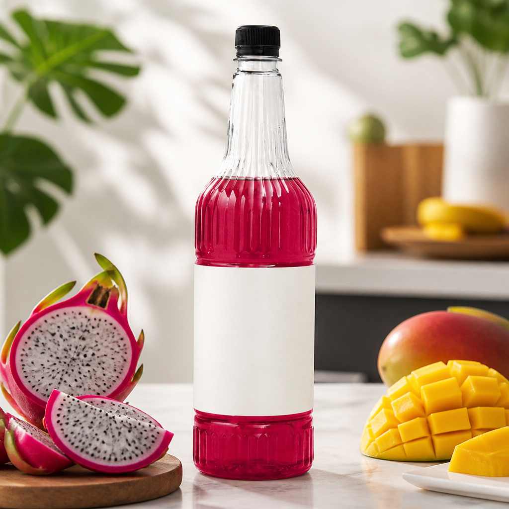 Commercial Dragon Fruit & Mango Cooler Syrup 1L