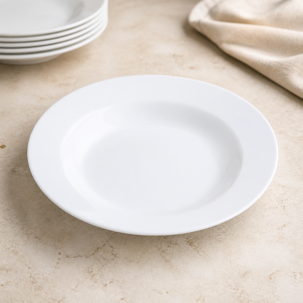 Commercial Opal Soup Plates 220mm - 24 Pack