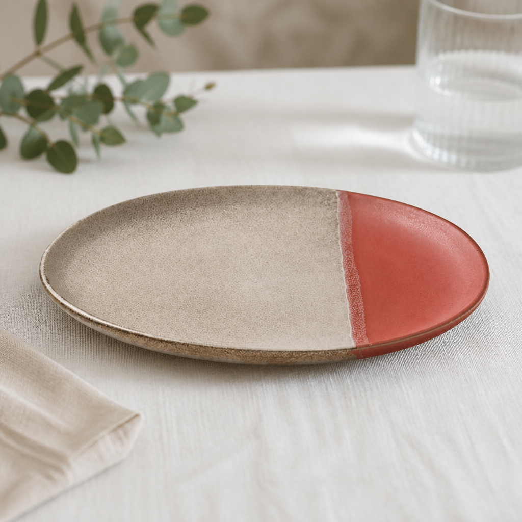 Commercial Spot On Coral Plates 230mm - 6 Pack