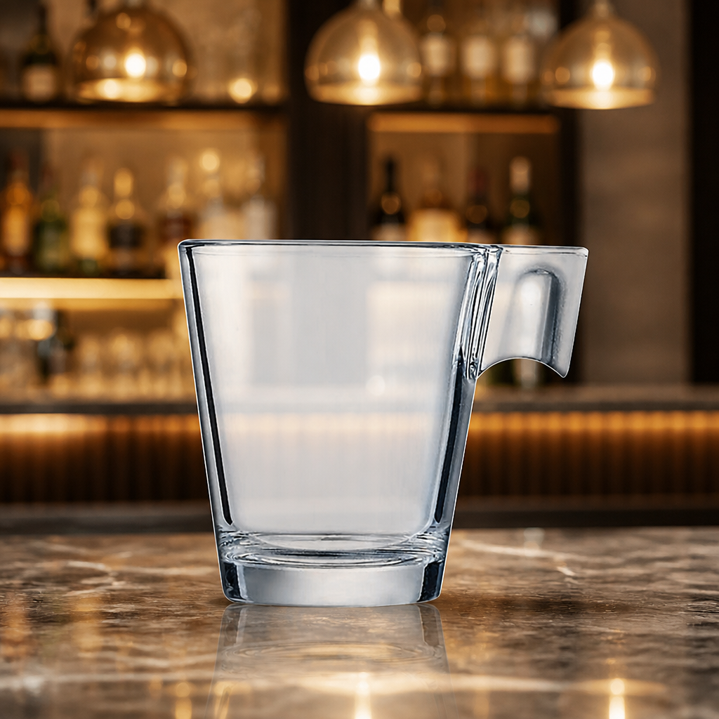 Commercial Latte Cups 80ml Clear Glass - 48 Pack