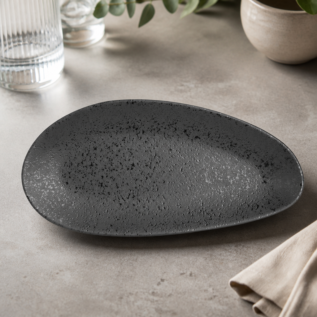 250mm Commercial Oval Plates Set of 6 for Catering Events