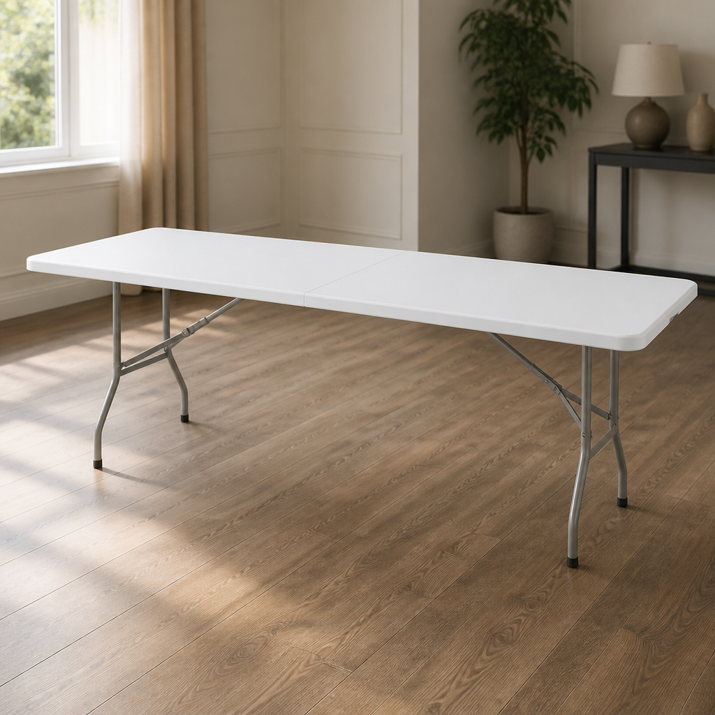 Commercial 8ft Rectangular Folding Table for Function Room