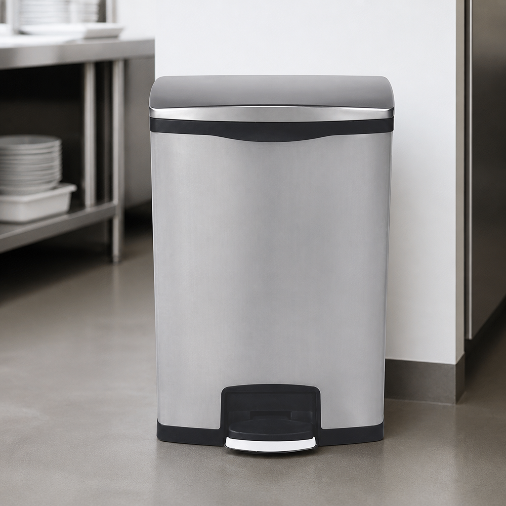 Commercial Stainless Steel Pedal Bin 90L Capacity