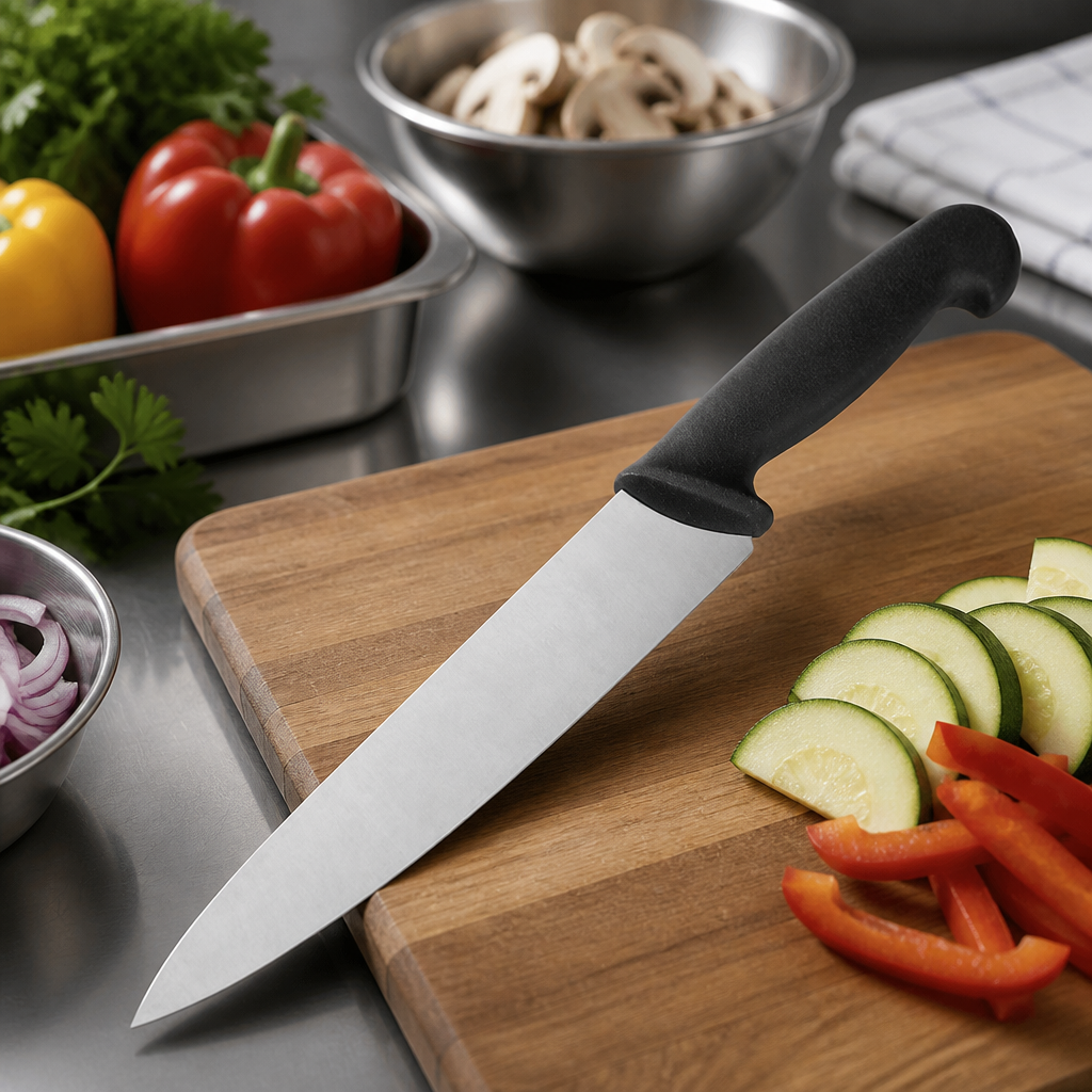 Commercial Chef Knife 21.8cm Ergonomic Stainless Steel Blade