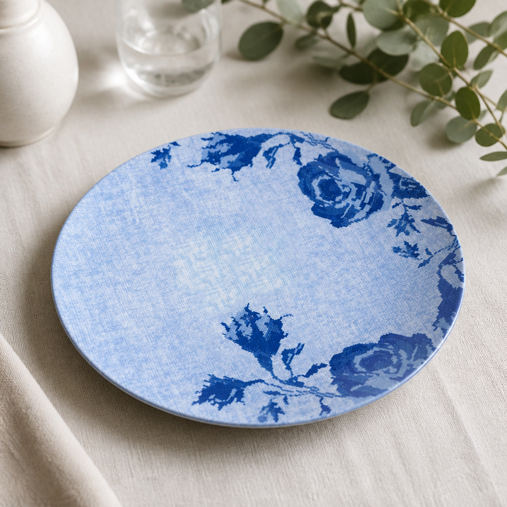 Commercial Boho Coupe Plates Blue 280mm Dishwasher Safe 6 Pack