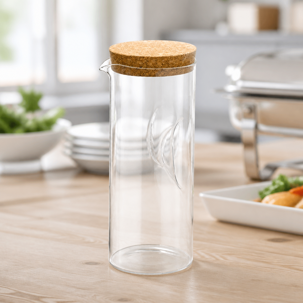 1.8Ltr Commercial Biscotti Jar with Cork Lid for Freshness