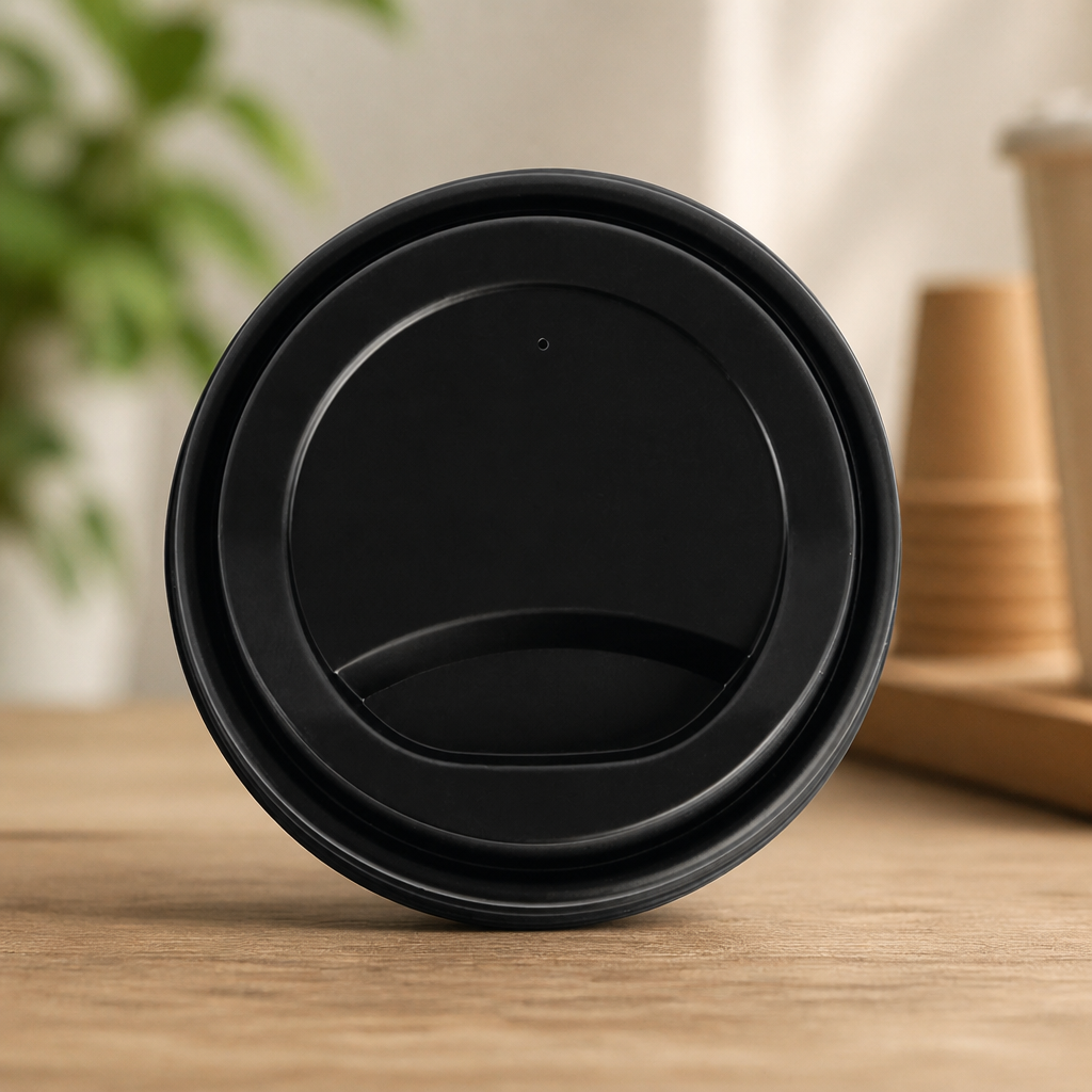 Compostable Coffee Cup Lids 340ml Eco-Friendly Disposables 50 Pack