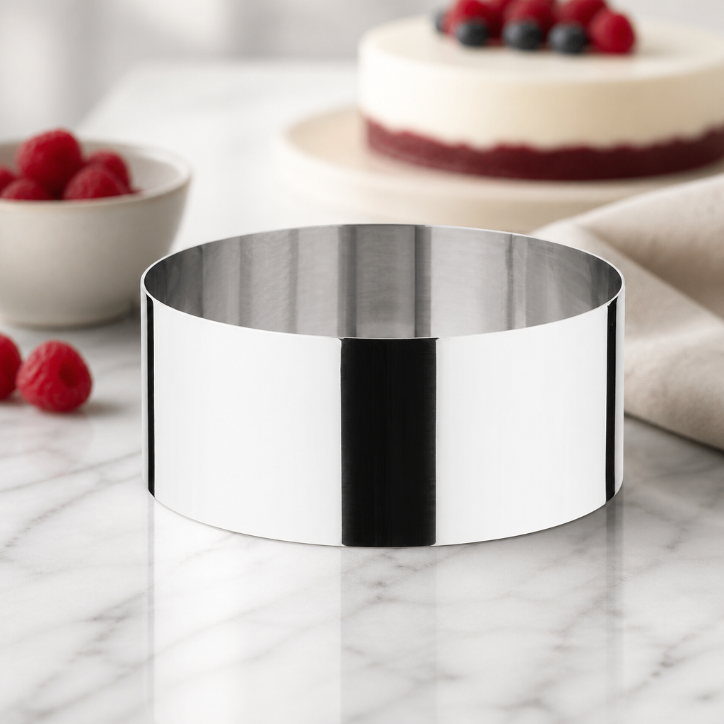 Commercial Stainless Steel Mousse Ring 35 x 90mm Plating Mould