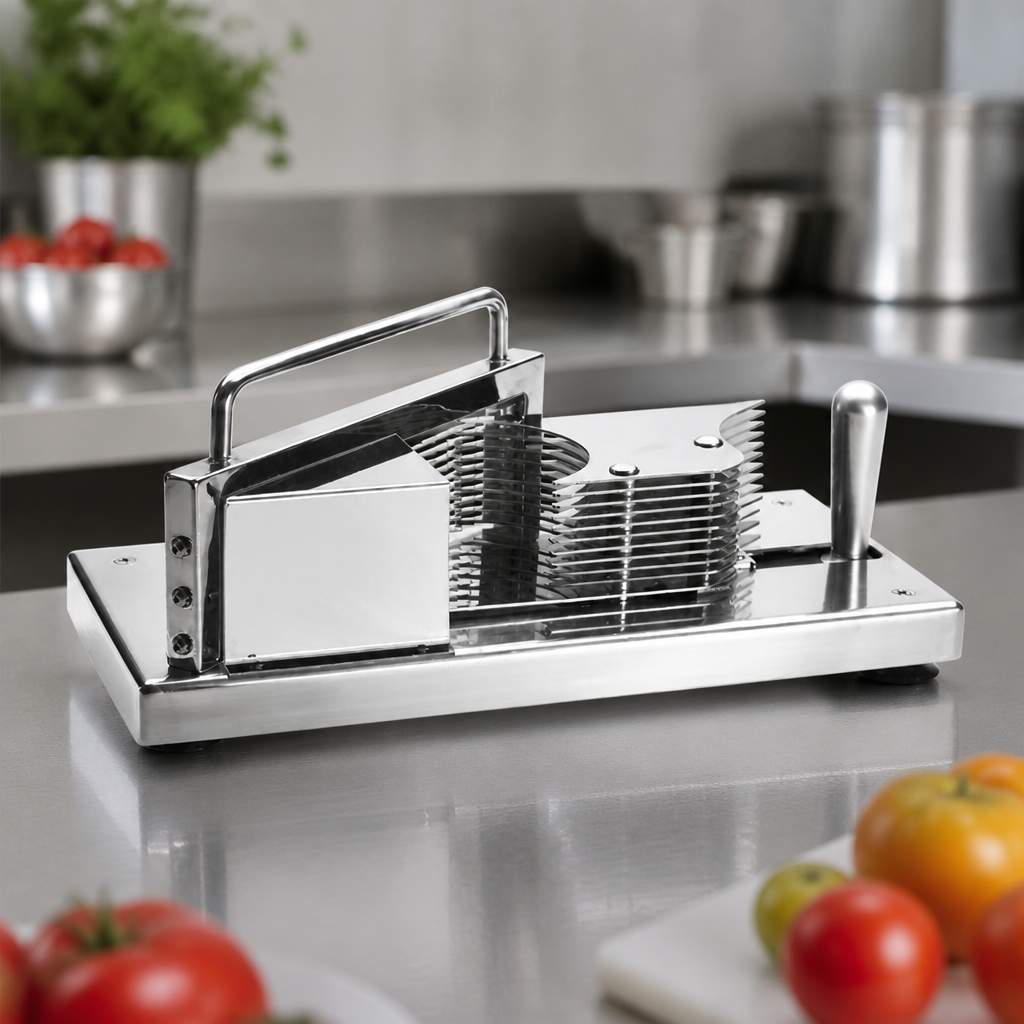 Commercial Stainless Steel Tomato Slicer with Strong Suction Feet