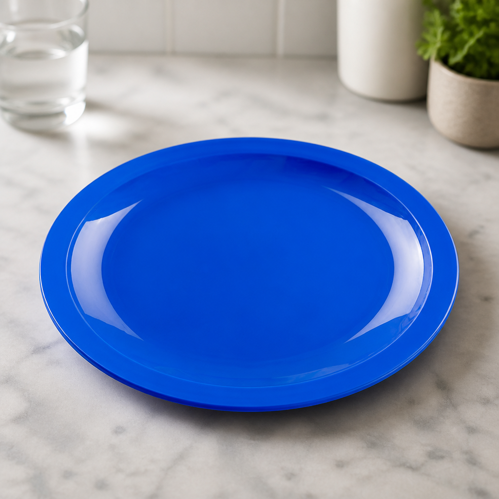 Commercial Polypropylene Plates Blue 230mm 12 Pack