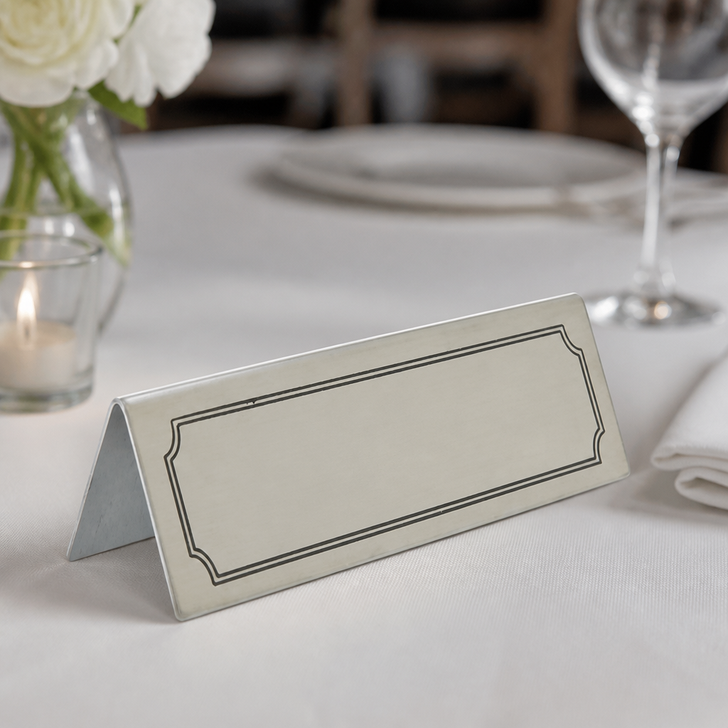 Commercial Stainless Steel Reserved Table Sign for Restaurants
