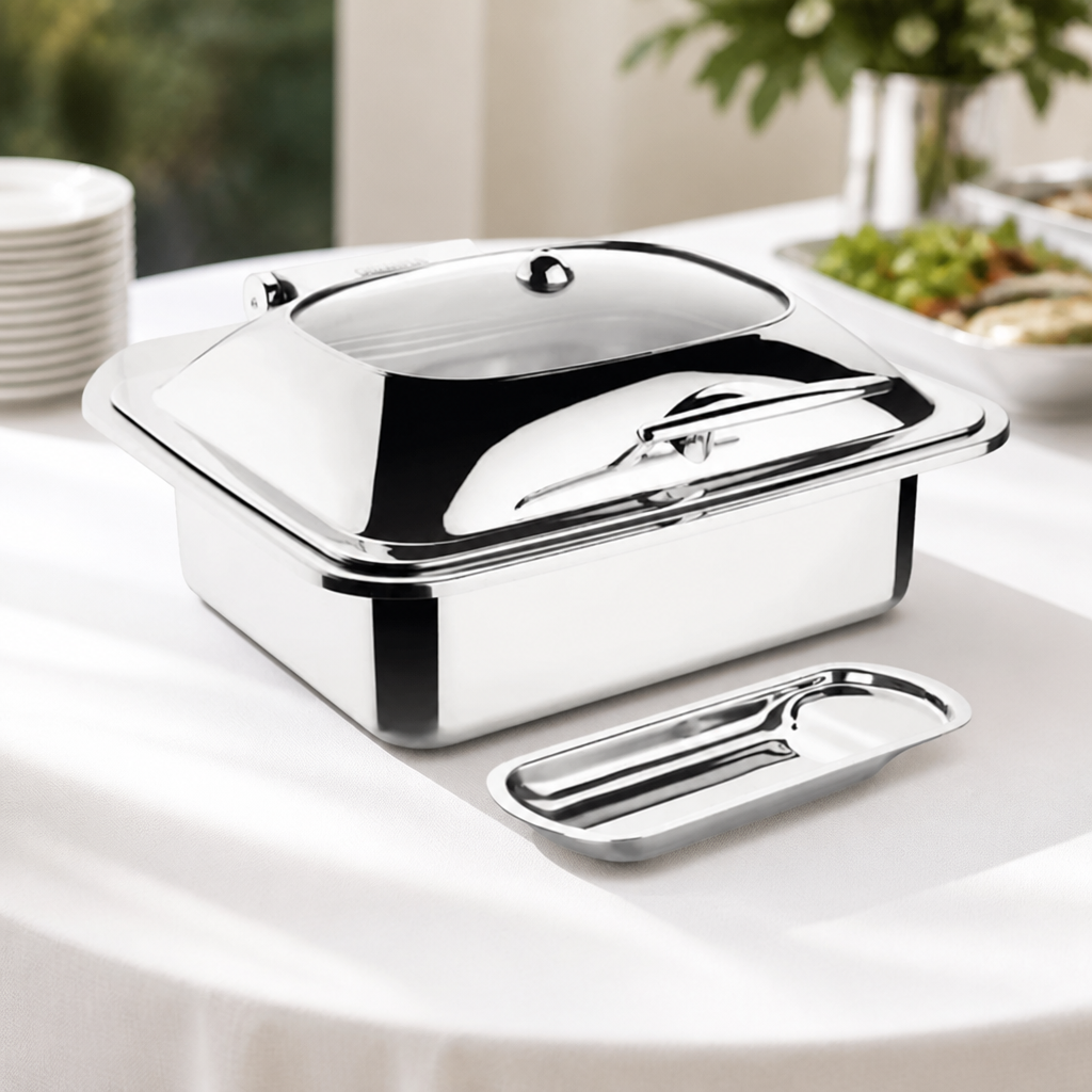 Commercial Induction Chafer 1/2 GN Stainless Steel 180mm High