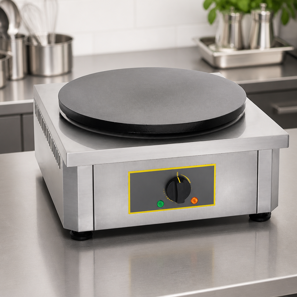 Single Electric Crepe Maker 400mm Cooking Area Commercial