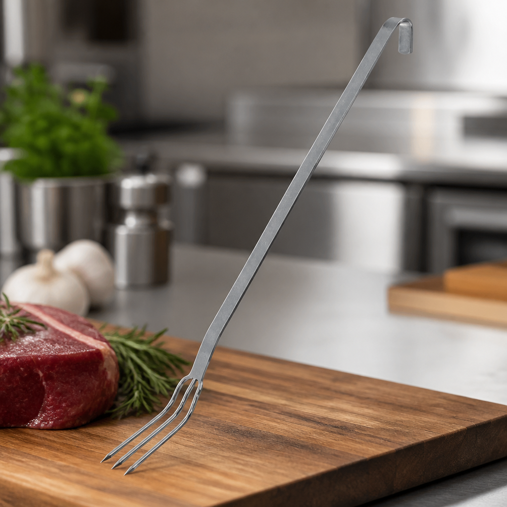 Commercial 3 Prong Meat Fork 560mm Stainless Steel Utensil