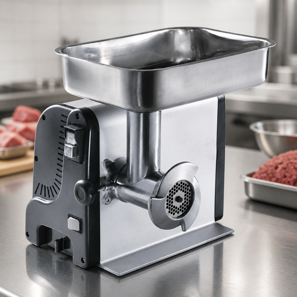Commercial Meat Mincer 8kg Capacity Easy-Clean Aluminium Body