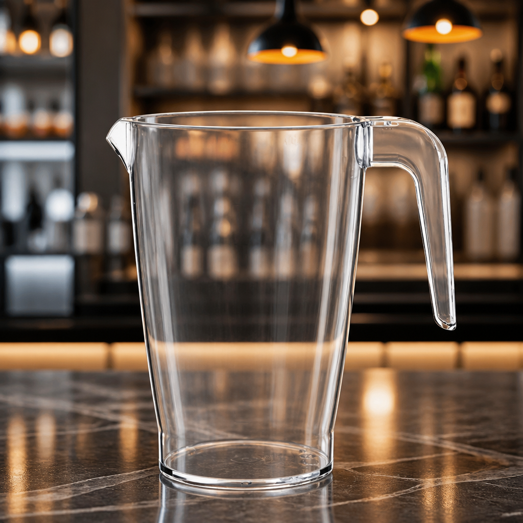 Commercial Polycarbonate Stacking Jug 1L Clear Plastic