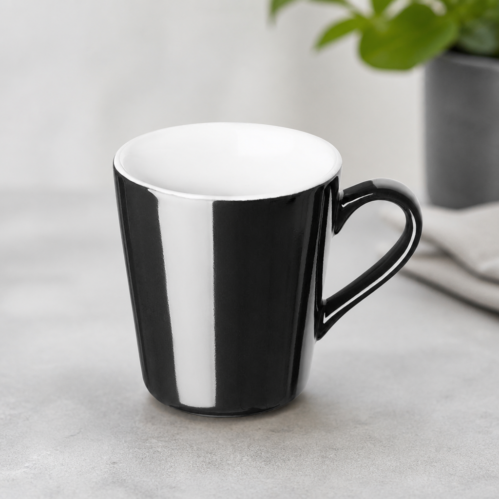 Commercial Flat Cups 170ml Pack of 12 Stoneware