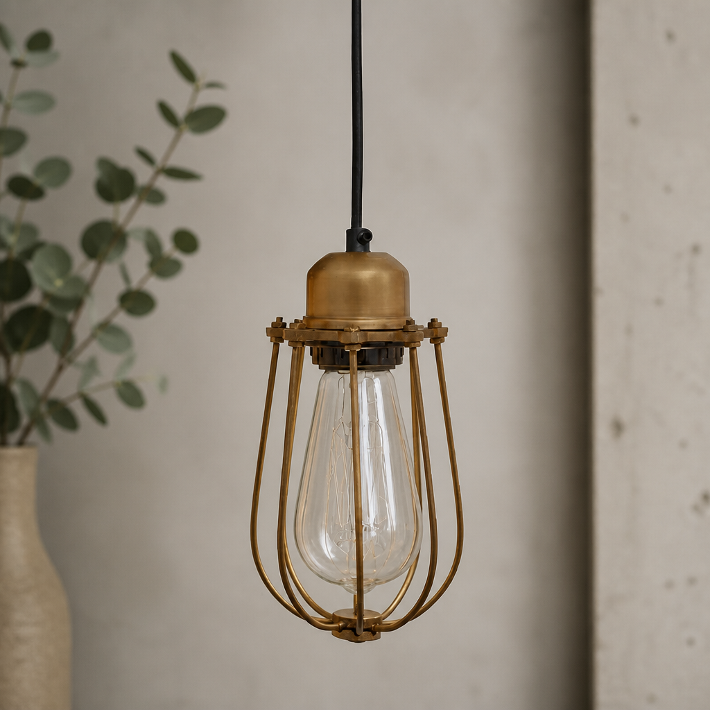 Vintage 100mm Wire Cage Pendant Light for Commercial Spaces