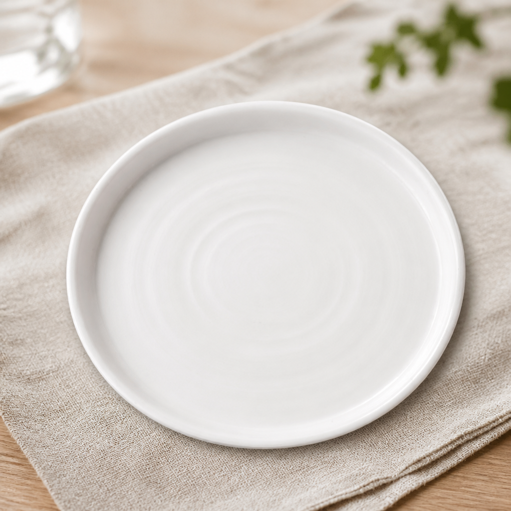 Commercial Vellum Walled Plates 210mm - 6 Pack Durable Ceramic