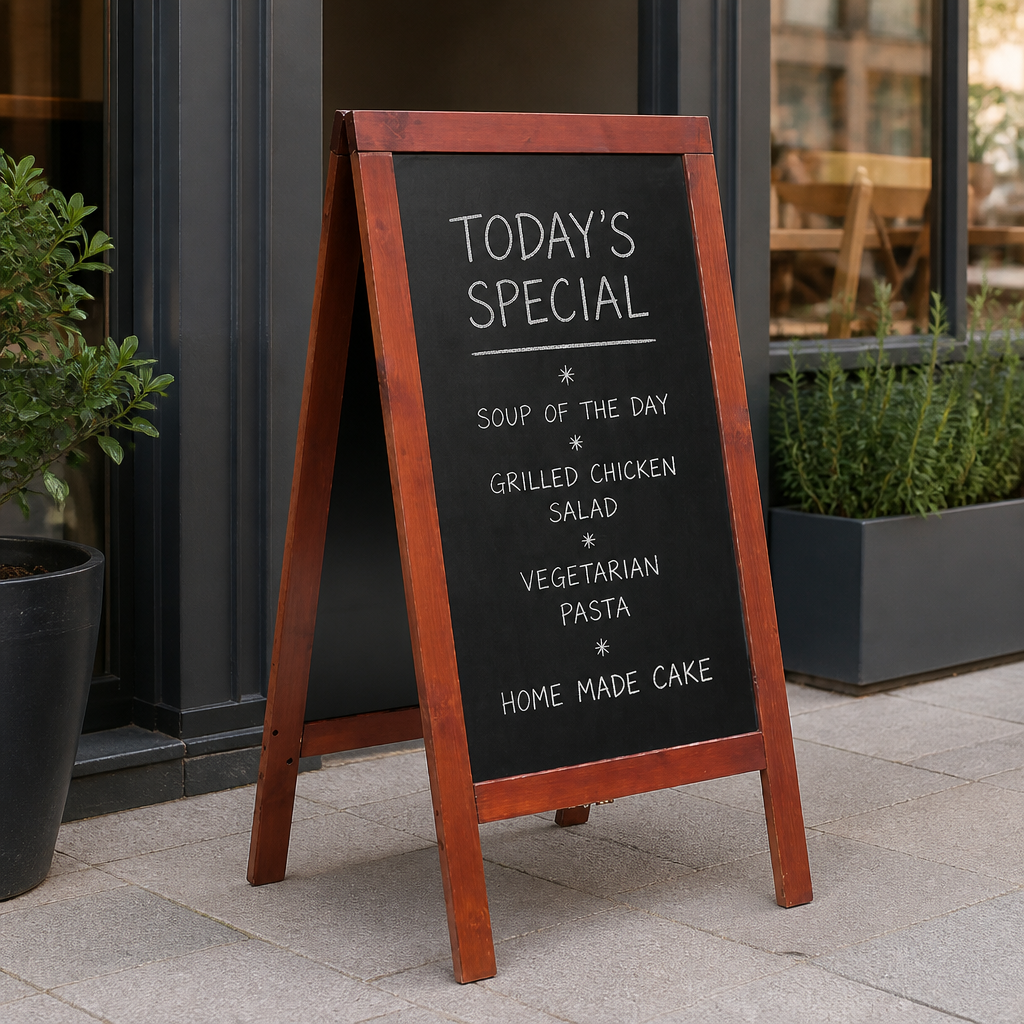 Commercial Double Sided Pavement Board 1350 x 700mm Mahogany