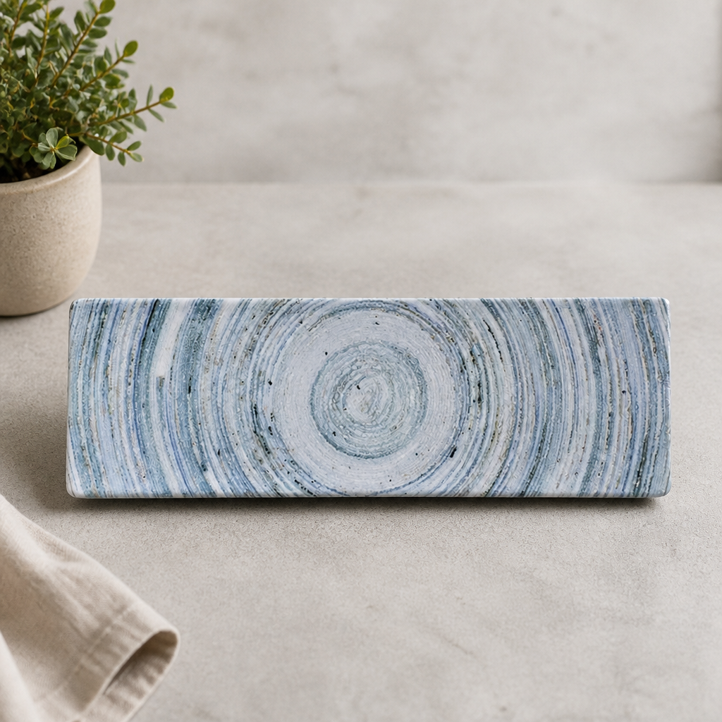 Elements Coast oblong ceramic plates 330 x 110mm, pack of 6
