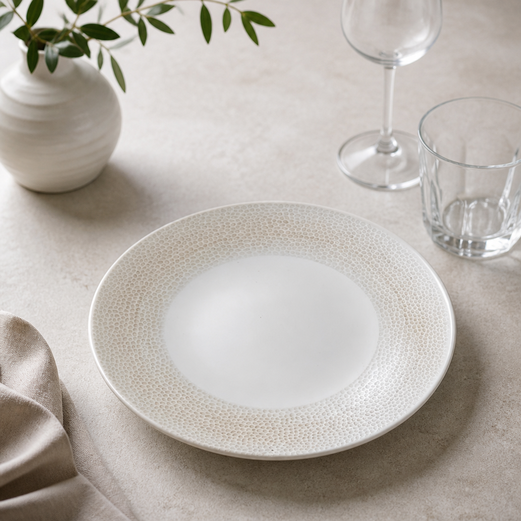 Commercial Deep Coupe Plates 255mm Sand 12 Pack