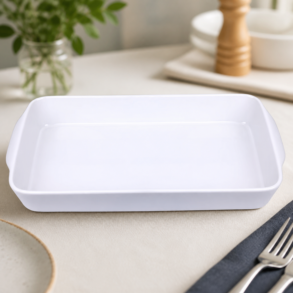 Commercial Rectangular Roasters 395x219mm Porcelain 6 Pack