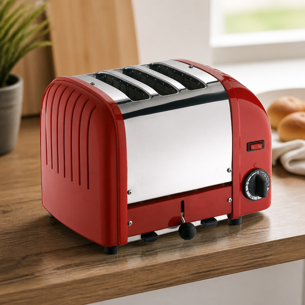 3 Slice Vario Toaster Red with Extra Wide Slots