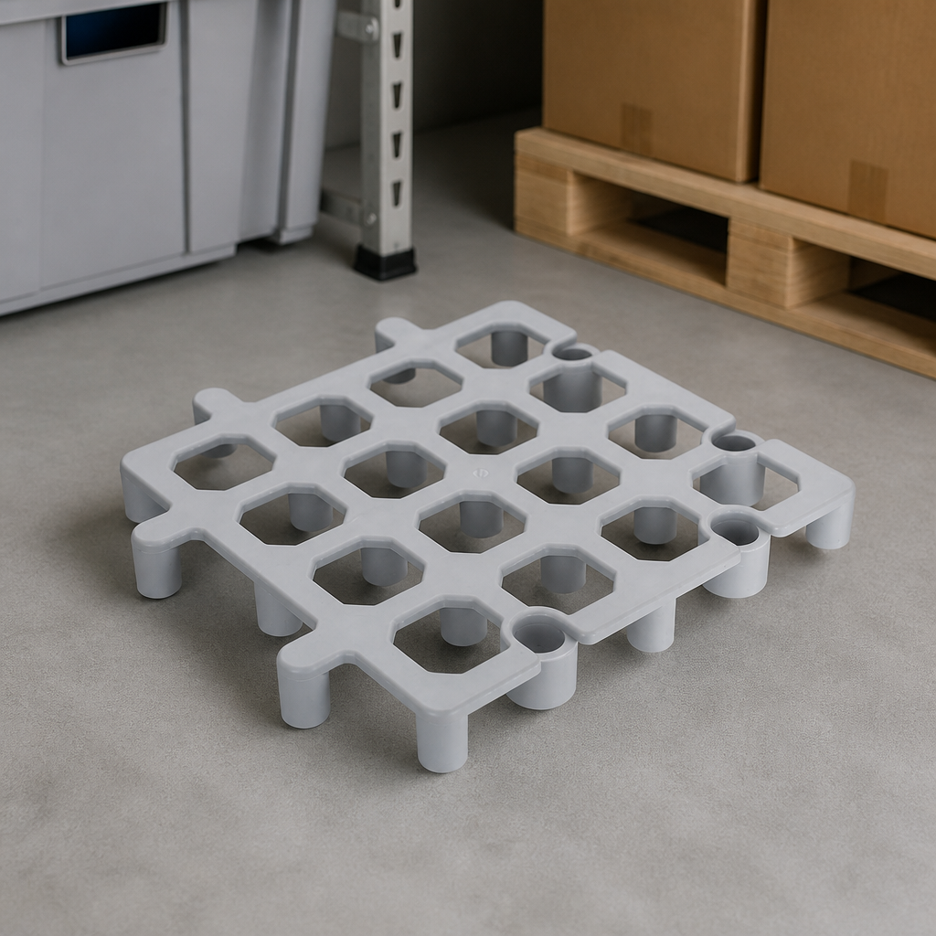 Commercial Plastic Dunnage Floor Rack 1000kg Capacity 2 Pack