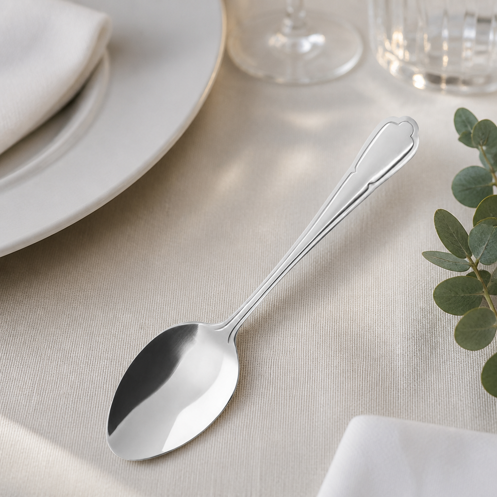 Commercial Stainless Steel Service Spoons 12 Pack 197mm