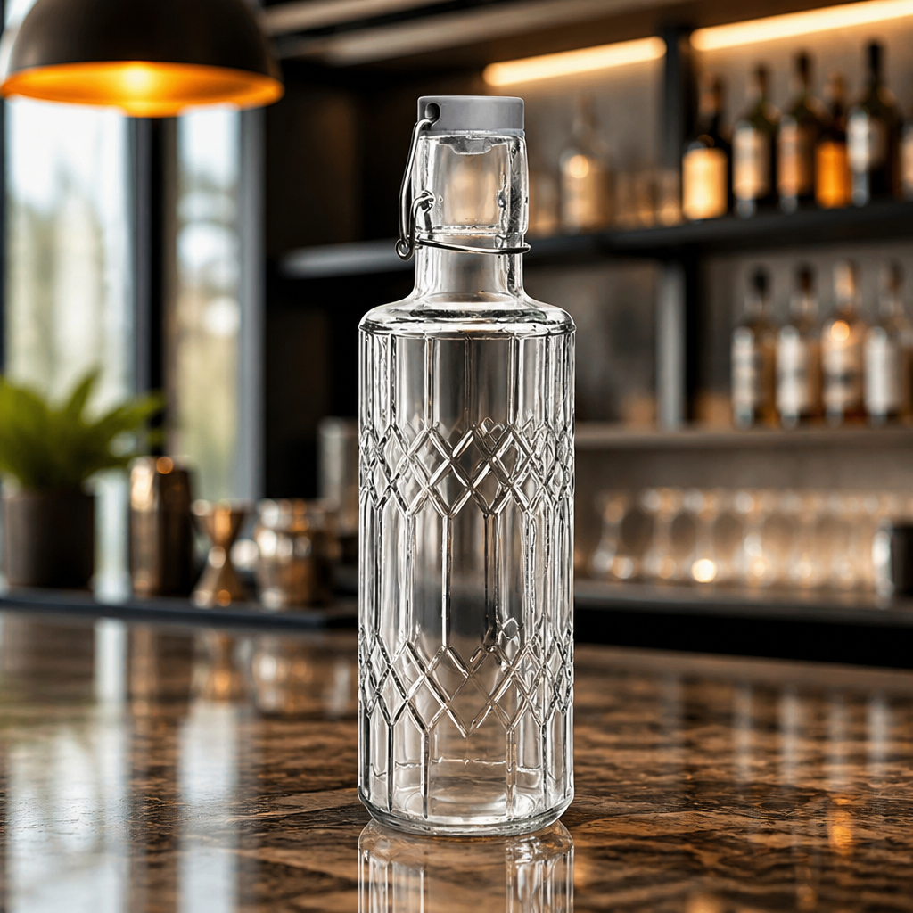 Commercial Glass Water Bottles 640ml - 6 Pack