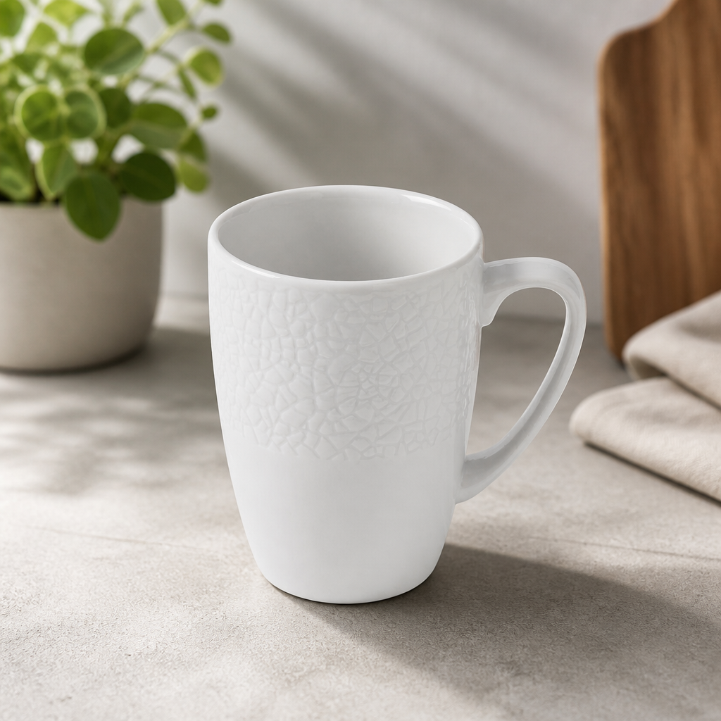 Commercial Ceramic Mugs 340ml - Set of 12 Eco-Friendly