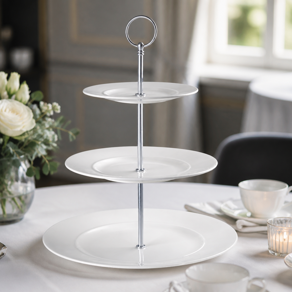 Commercial 3 Tier Plate Tower for Food Presentation 330mm