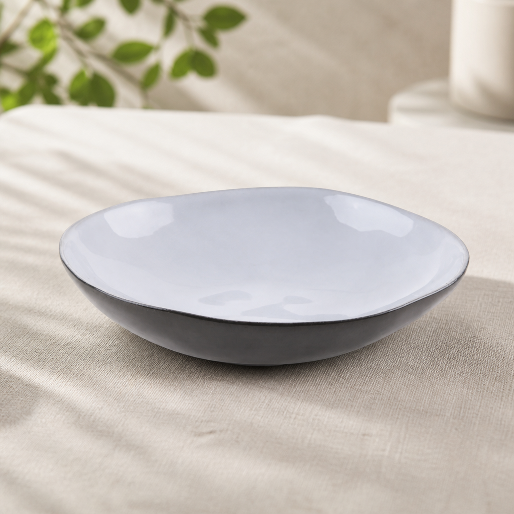 Commercial Raw Recycled Clay Coupe Bowls 230mm Charcoal 6 Pack