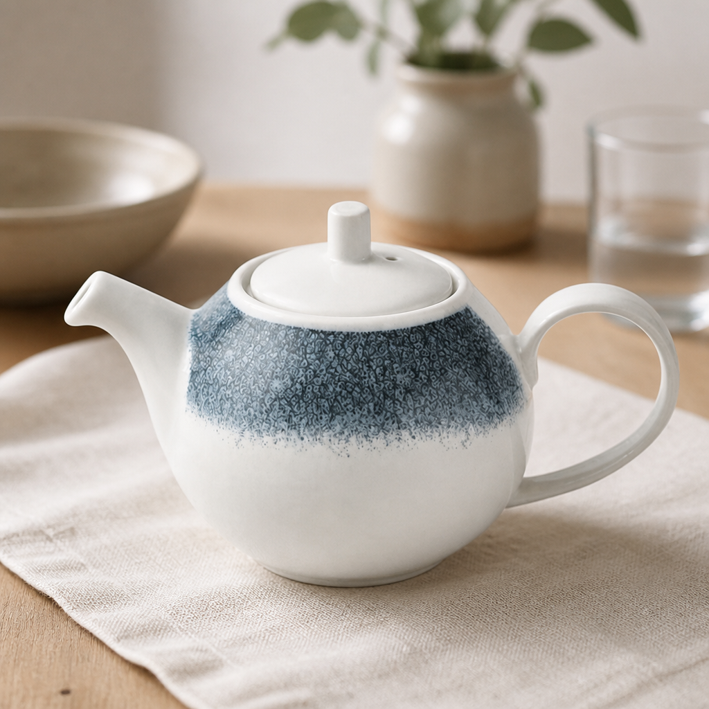 Commercial 15oz blue porcelain beverage pots 4 pack