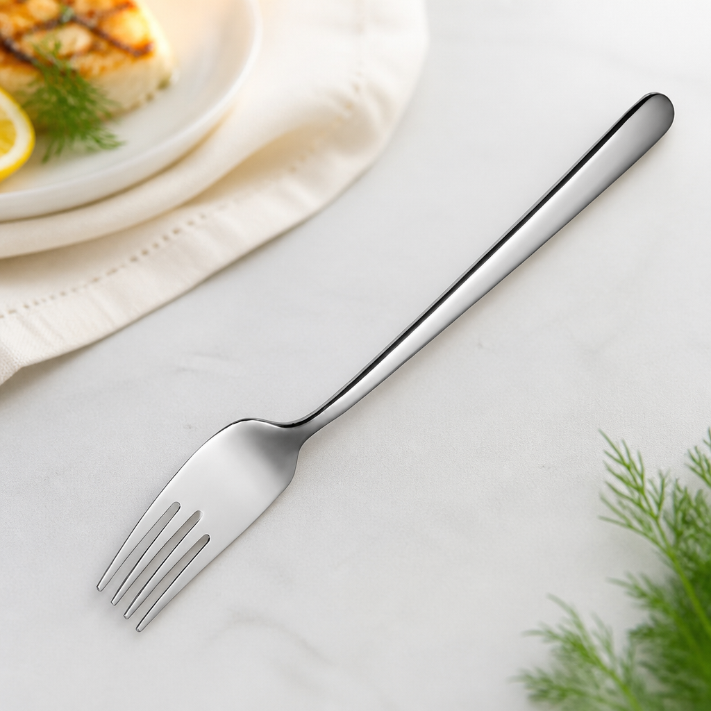Commercial Fish Forks Set of 12 - Elegant Stainless Steel Cutlery