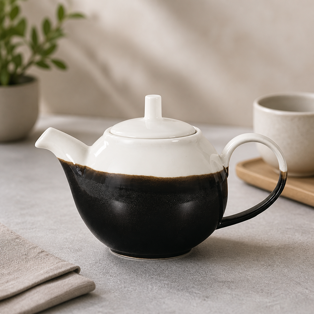 Commercial Teapots Onyx Black 430ml Super Vitrified Ceramic