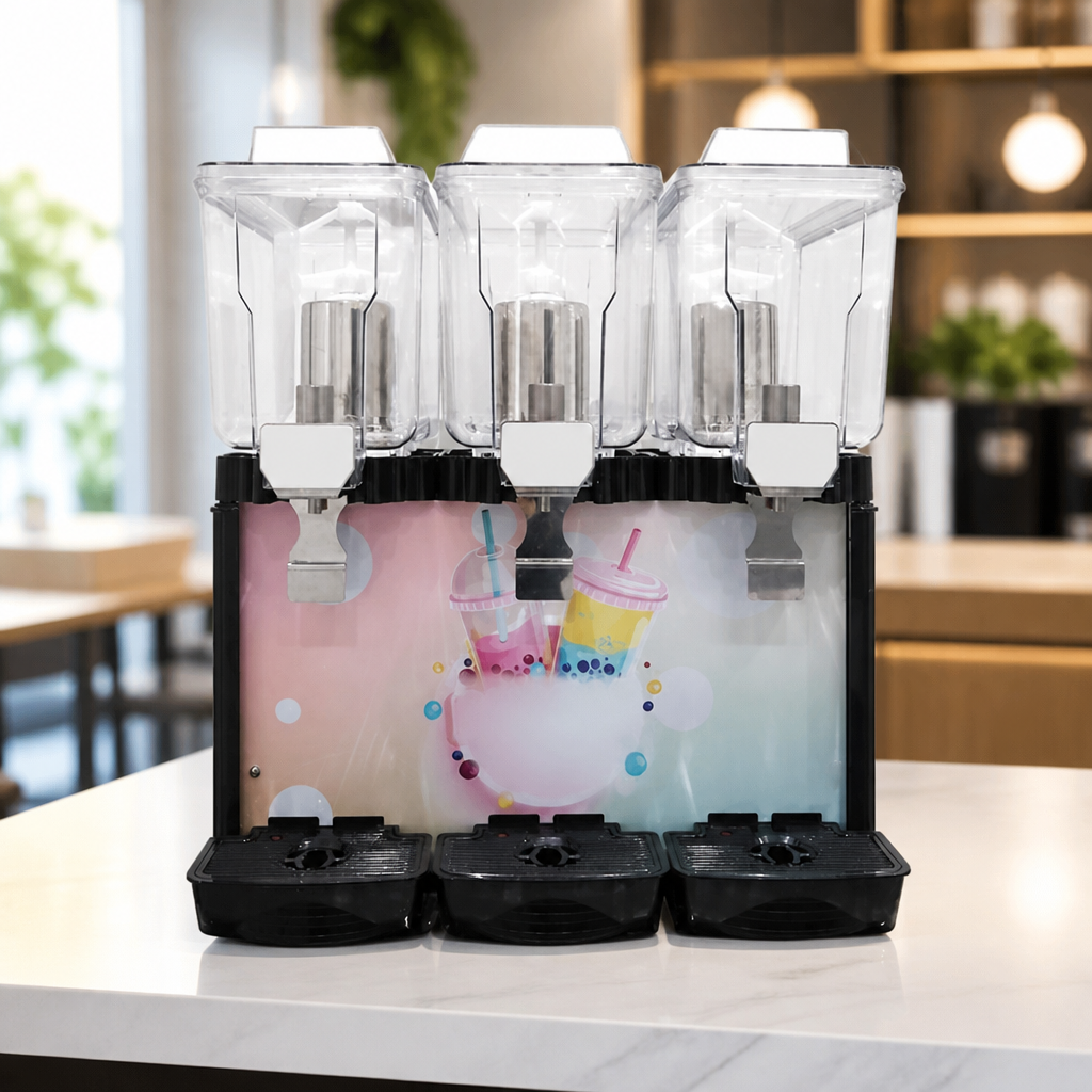 Commercial Bubble Tea Dispenser 3x 12Ltr Capacity