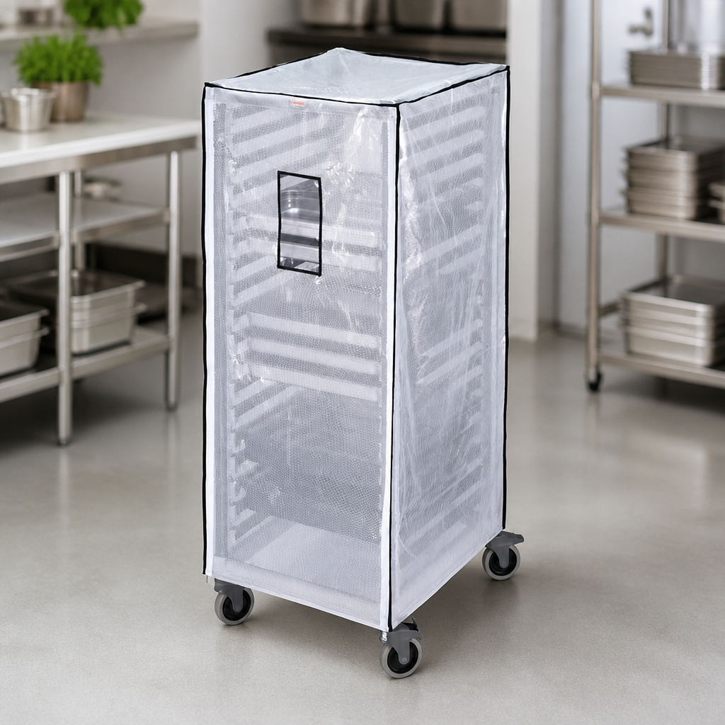 Commercial 2/1 GN Tall Trolley Cover with Clear View Panel