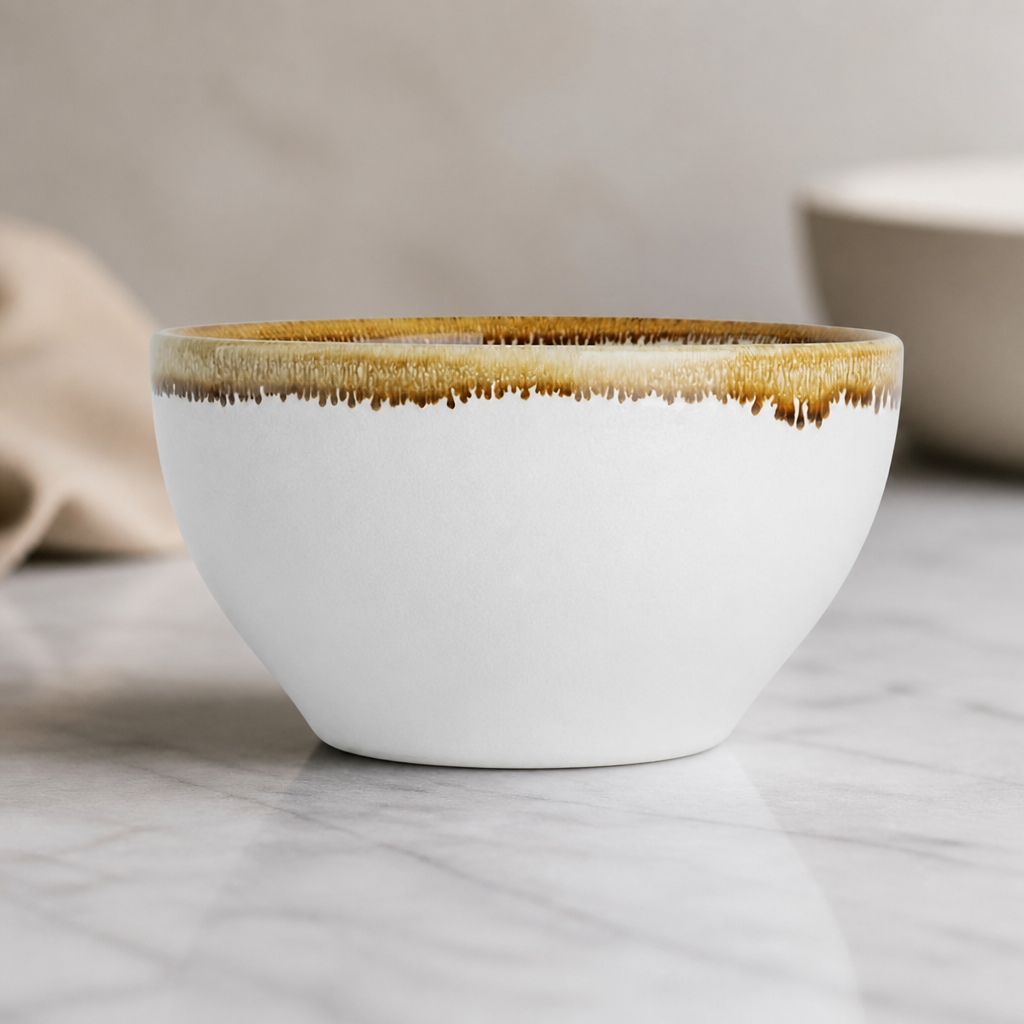 Commercial Soup Bowls 140mm 635ml Rustic Chalk Finish 6 Pack