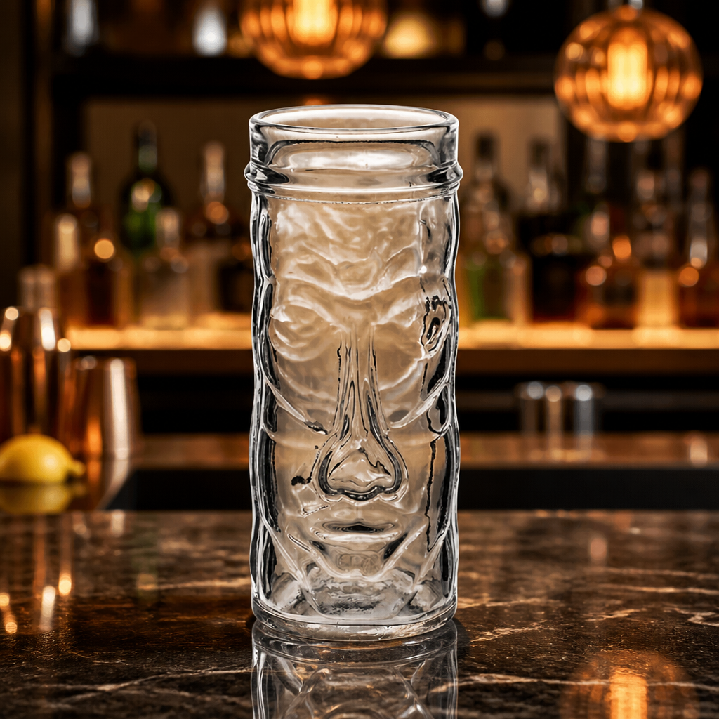 450ml Clear Tiki Glasses for Commercial Use - 6 Pack
