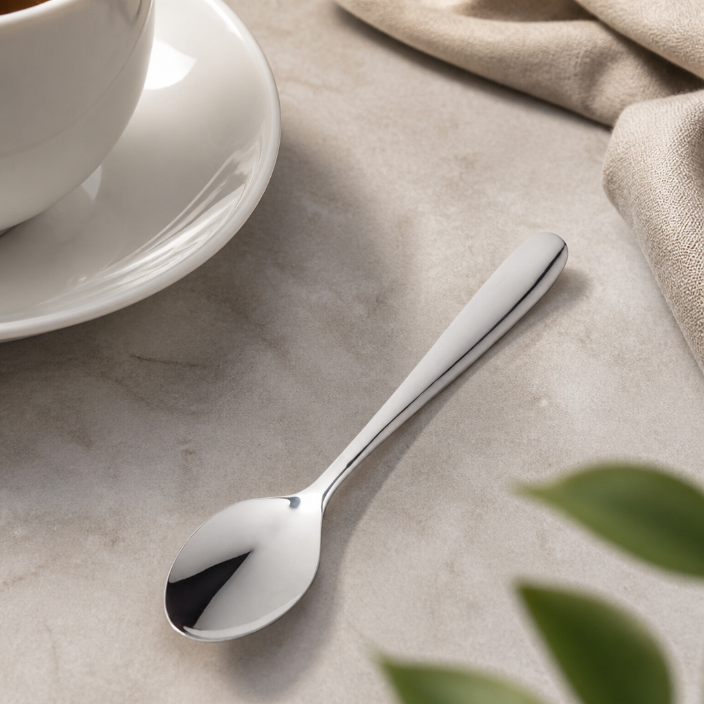 Commercial Stainless Steel Teaspoons 12 Pack Elegant Design