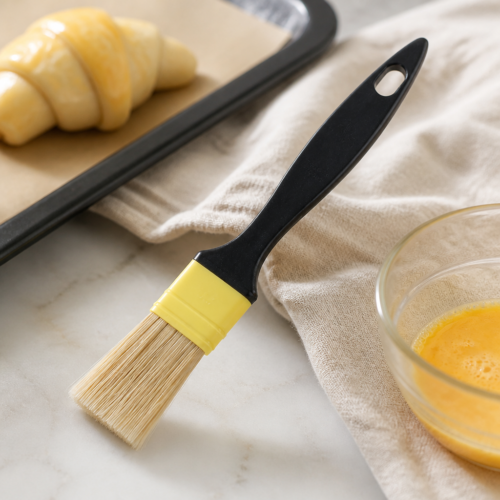 Commercial Pastry Brush 3.5cm Natural Flat Bristles Durable