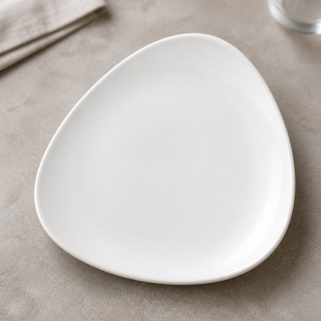 Commercial Triangle Plates 229mm Vellum 12 Pack