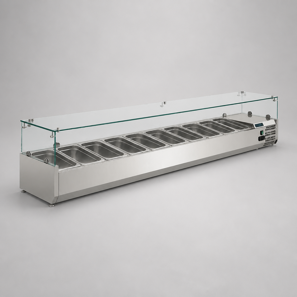 Commercial Countertop Prep Fridge 10x 1/4GN Capacity