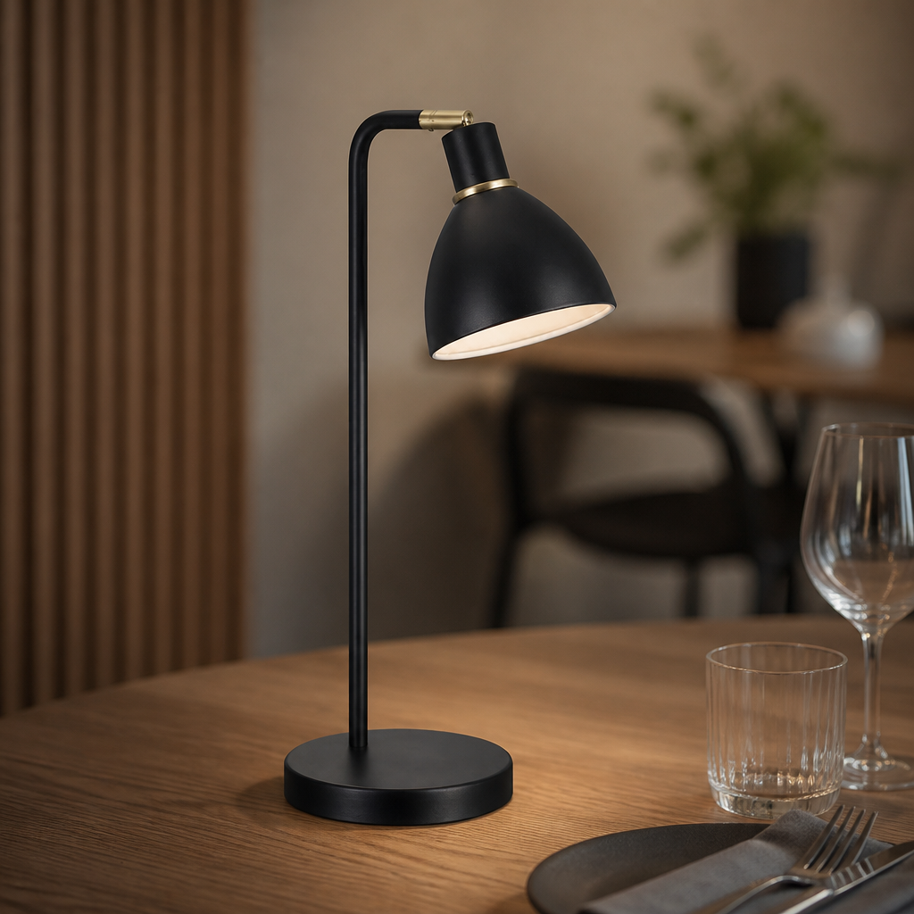 Commercial Table Lamp Black 460mm Stylish Lighting Solution