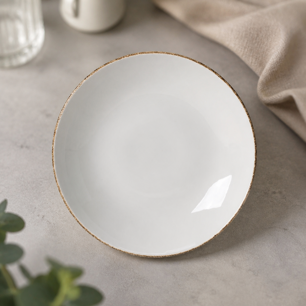 Commercial Brown Dapple Coupe Plates 280mm - 12 Pack