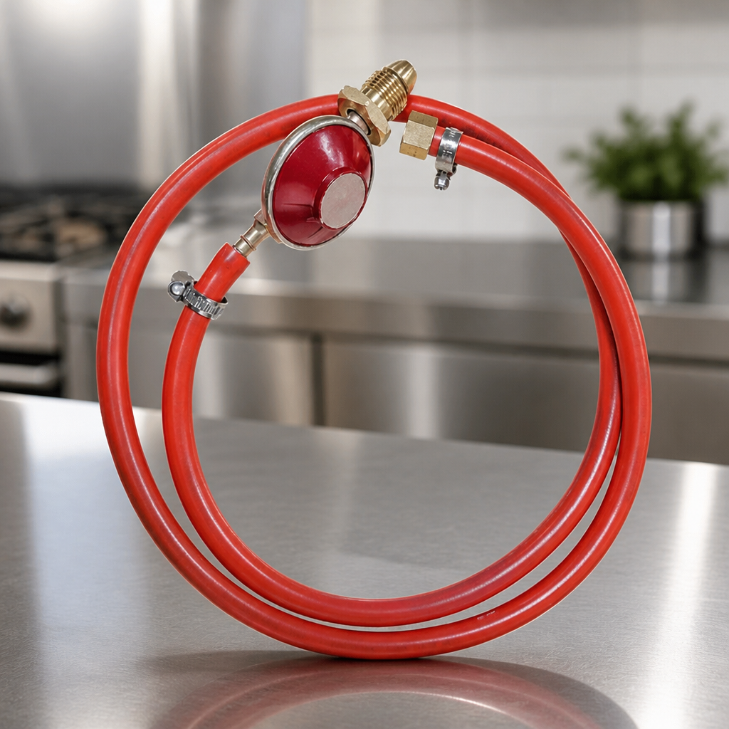 Commercial Pressure Regulator and Hose with Connector 33.8cm