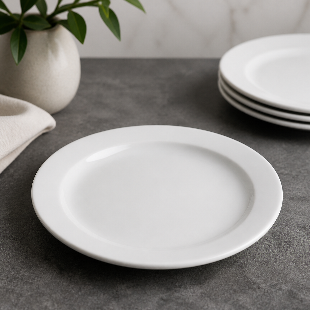 Commercial Narrow Rimmed Plates 284mm - 6 Pack Porcelain