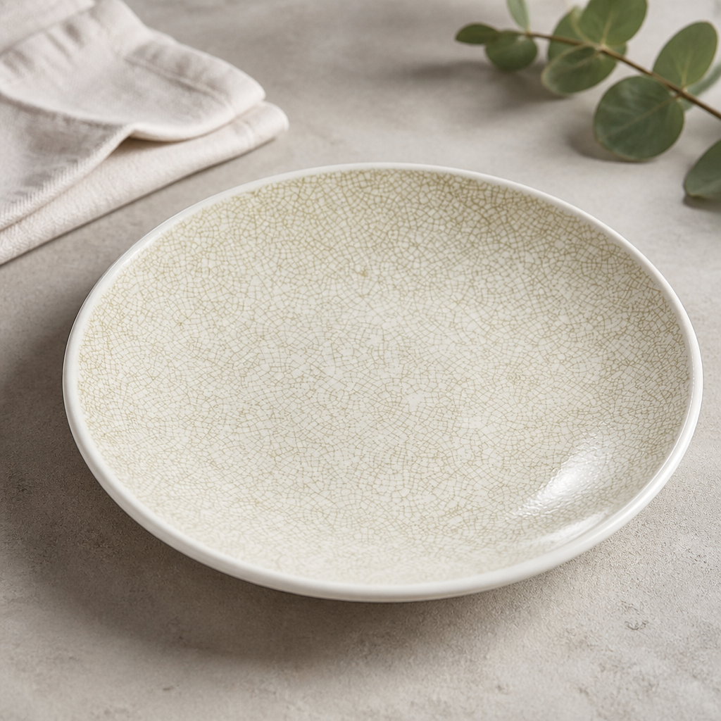 Commercial Coupe Bowls 255mm Taupe 12 Pack Crackle Design